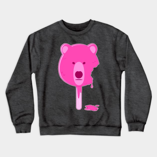 Pink Ice Cream Bear Crewneck Sweatshirt by ArtDiggs